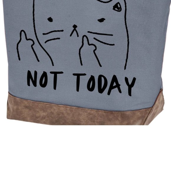 Not today quality tote bag by Authentic pigment - Picture 3 of 5
